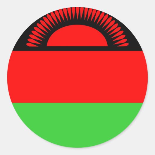 Malawi Ronde Sticker (Voorkant)