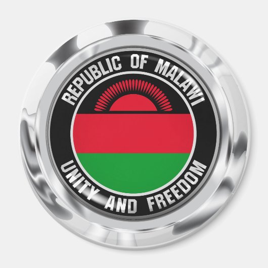 Malawi Round Emblem Magneet (Voorkant)