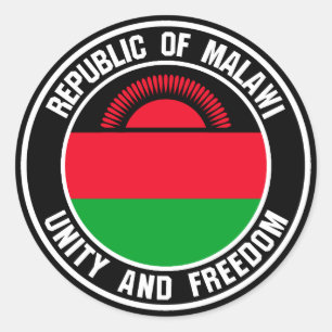 Malawi Round Emblem Ronde Sticker