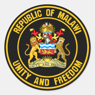 Malawi Round Emblem Ronde Sticker