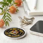 Malawi Round Emblem Sleutelhanger (Zijkant)