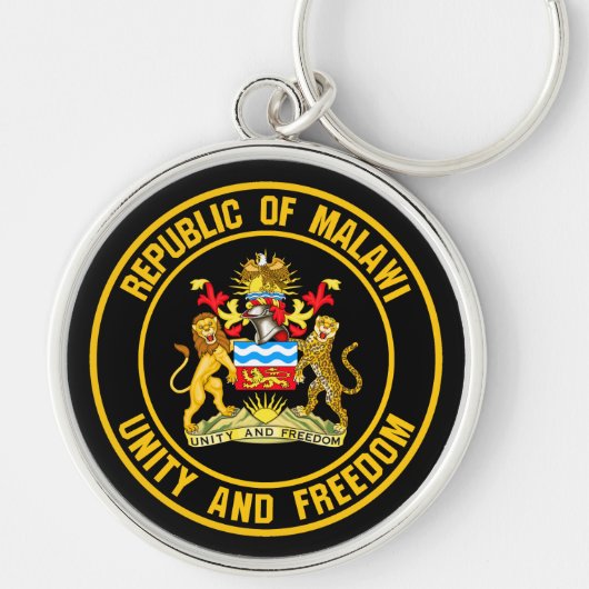 Malawi Round Emblem Sleutelhanger (Voorkant)