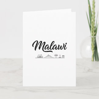 Malawi Silhouette Reis Vakantie Outfits Kaart