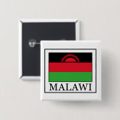 Malawi sticker vierkante button 5,1 cm (Voorkant /achterkant)
