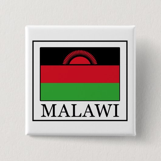 Malawi sticker vierkante button 5,1 cm (Voorkant)