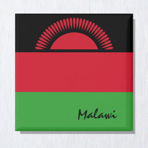 Malawi vlag en Afrikaanse vakantie- en sportfans Magneet