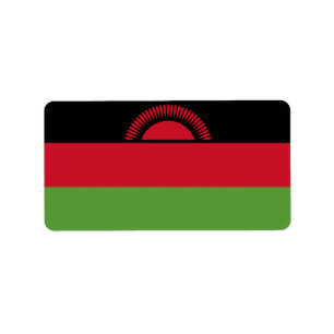 Malawi vlag etiket