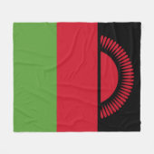 Malawi vlag fleece deken (Voorkant (Horizontaal))