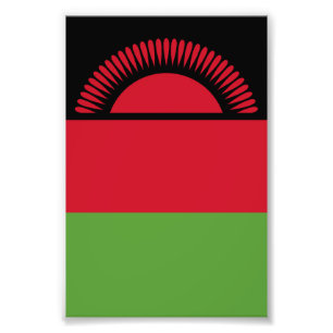 Malawi vlag foto afdruk