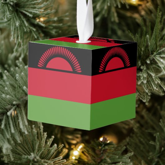 Malawi vlag kubus ornament (Boom)
