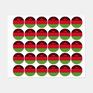 Malawi vlag labels