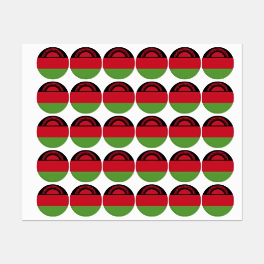 Malawi vlag labels (Vel)
