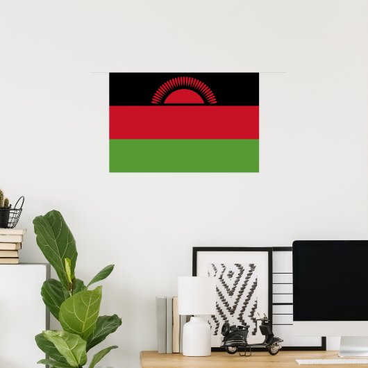 Malawi vlag poster (Thuiskantoor)