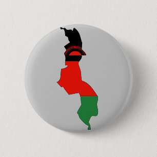 Malawi vlag ronde button 5,7 cm