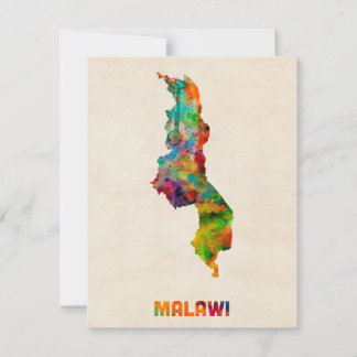 Malawi Waterverf Map