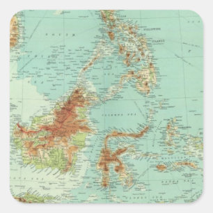 Malay Archipelago 2 Vierkante Sticker
