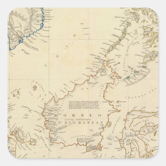 Malay Archipelago Vierkante Sticker (Voorkant)