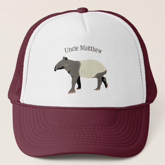 Malayan or Asian Piebald Tapir Personalized Trucker Pet (Voorkant)