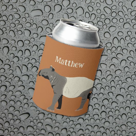 Malayan or Asian Tapir Illustration Personalized Blikjeskoeler