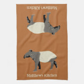 Malayan Tapir Custom Cinnamon Orange Theedoek (Verticaal)