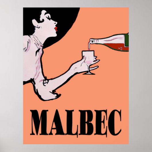 Malbec Wine  Lady Posters (Voorkant)