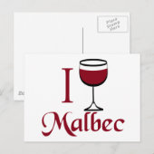 Malbec Wine Lover Gifts Briefkaart (Voorkant / Achterkant)