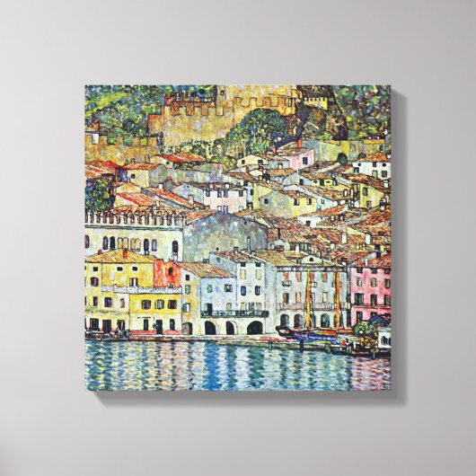 Malcesine aan de Garda door Gustav Klimt Canvas Afdruk (Voorkant)