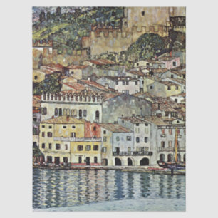 Malcesine aan het Gardameer door Gustav Klimt Tissuepapier