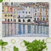 Malcesine bij het Gardameer, Gustav Klimt Theedoek (Gevouwen)