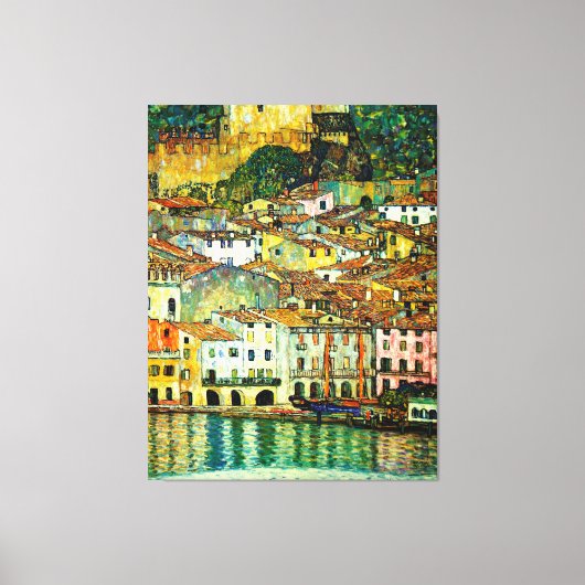 Malcesine op het Gardameer (1913), Gustav Klimt Canvas Afdruk (Voorkant)