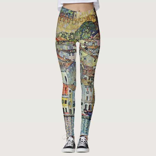 Malcesine op het Gardameer door Gustav Klimt Leggings (Voorkant)