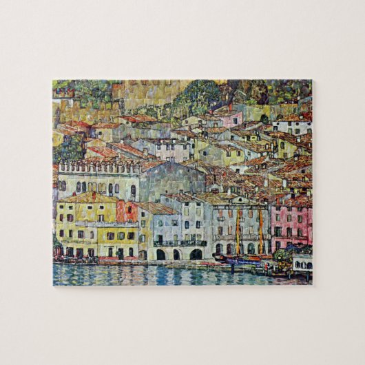 Malcesine op het Gardameer door Gustav Klimt Legpuzzel (Horizontaal)
