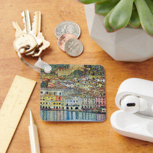 Malcesine op het Gardameer door Gustav Klimt Sleutelhanger