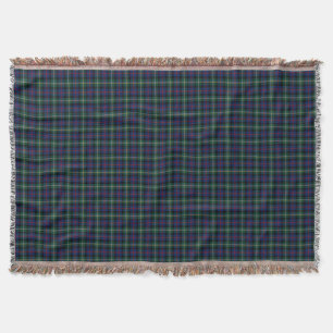 Malcolm Clan Dark Blue en Green Scottish Tartan Deken
