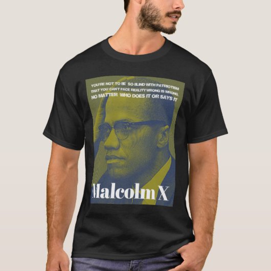 Malcolm X - Patriottisme T-shirt (Voorkant)