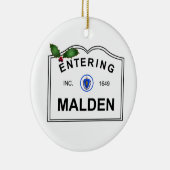 Malden MA Keramisch Ornament (Rechts)