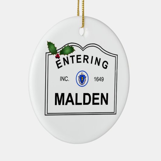 Malden MA Keramisch Ornament (Rechts)