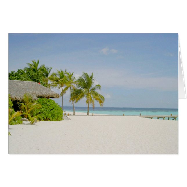 Maldiven Beach Blank Kaart (Voorkant Horizontaal)