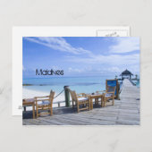 Maldiven beach postcard briefkaart (Voorkant / Achterkant)
