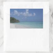 Maldiven Blue Sky Zee Sand Clouds Custom Sjabloon Rechthoekige Sticker (Tas)