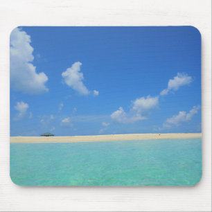 Maldiven Blue Zee Sky White Clouds Sand Sjabloon Muismat