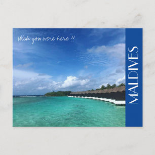 maldiven bungalow briefkaart