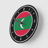 Maldiven Flag Elegant Ronde Klok (Hoek)