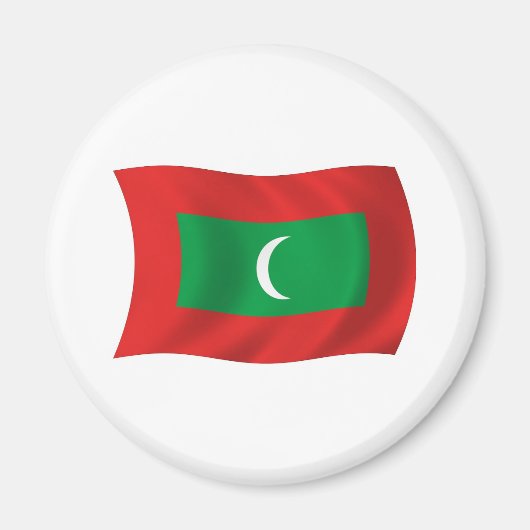 Maldiven Flag Magnet Magneet (Voorkant)