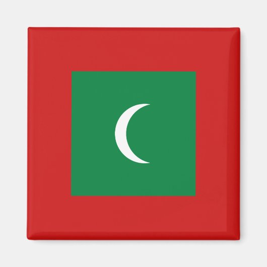 Maldiven Flag Magnet Magneet (Voorkant)