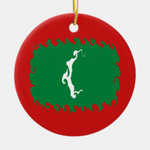 Maldiven Gnarly Flag Keramisch Ornament