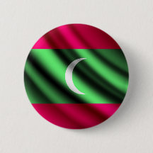 Maldiven golvende vlag pinback-knop