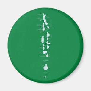 Maldiven Map Magnet Magneet