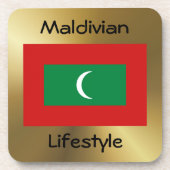 Maldiven Onderzetter Markering+Tekst (Voorkant)