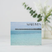 maldiven overwater briefkaart (Staand voorkant)